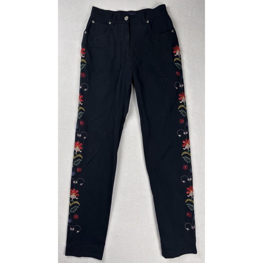 Piazza Sempione Embroidered Stretch Pants Women's IT 40 Made In Italy